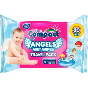 ANGELS ULTRA COMPACT TOALHITAS HUMIDAS S/ALCOOL 20UNDS
