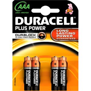 DURACELL PLUS POWER AAA LR03 PK4