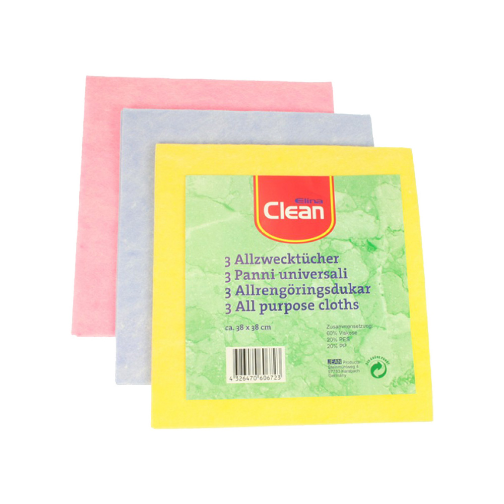 ELINA CLEAN PK3 PANOS TODO PROPÓSITO 38X38CM ELINA CLEAN PK3 PANOS TODO PROPÓSITO 38X38CM