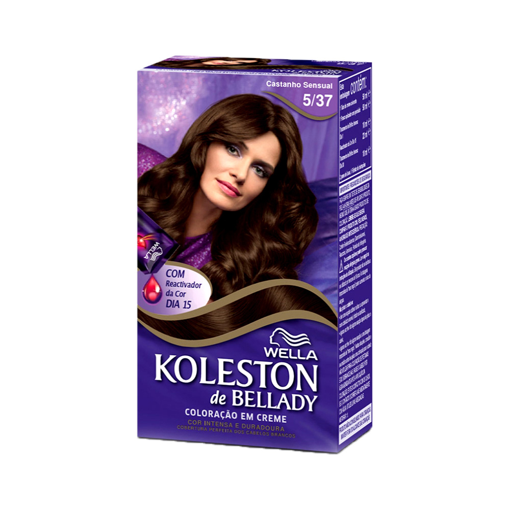 KOLESTON COLORAÇÃO EM CREME CASTANHO SENSUAL 5/37 KOLESTON COLORAÇÃO EM CREME CASTANHO SENSUAL 5/37