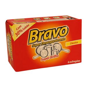BRAVO SUPER DESENGORDURANTE ESFREGÃO C/SABÃO 6UND