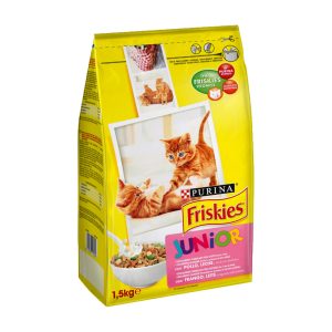 FRISKIES GATO SACO JUNIOR FRANGO/LEITE/LEGUMES 1,5KG
