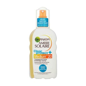 GARNIER AMBRE SOLAIRE PROTETOR SPRAY CLEAR PROTECT RESISTENTE À ÁGUA FP20 200ML