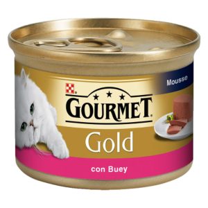 GOURMET GOLD GATO MOUSSE C/CARNE DE VACA 85GRS