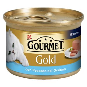 GOURMET GOLD GATO MOUSSE C/PEIXE DO OCEANO 85GRS