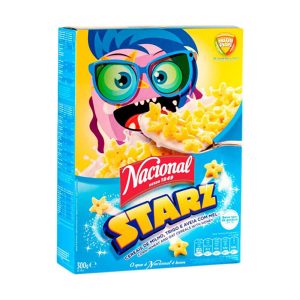NACIONAL STARZ CEREAIS DE MILHO, TRIGO E AVEIA COM MEL 300GRS