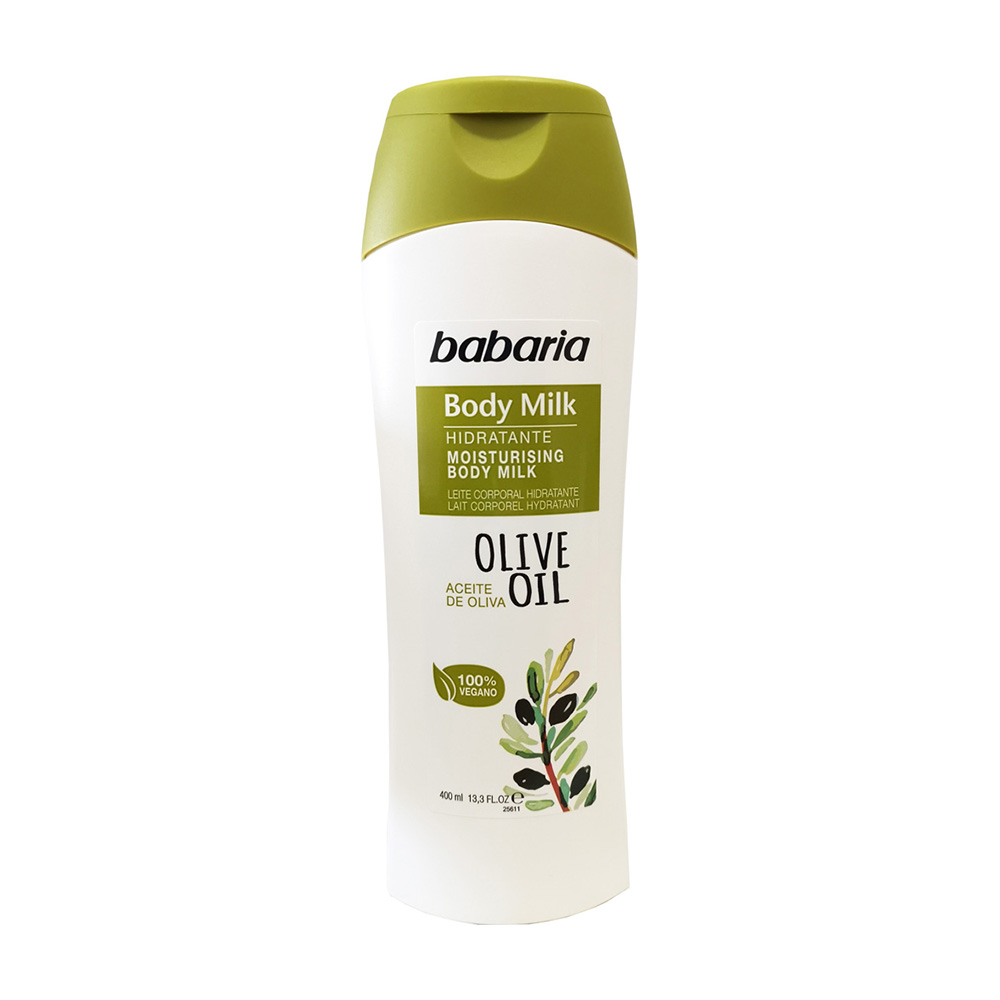 BABARIA BODY MILK HIDRATANTE C/AZEITE DE OLIVA 100% VEGANO 400ML BABARIA BODY MILK HIDRATANTE C/AZEITE DE OLIVA 100% VEGANO 400ML