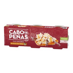 CABO DE PEÑAS CALAMARES EM MOLHO DE VIEIRA PK3 (80GRS X 3) 240GRS