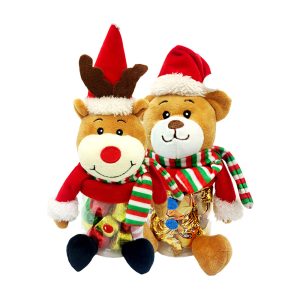 CENTAL BONECOS DE NATAL URSO/VEADO C/BOMBONS SORTIDOS