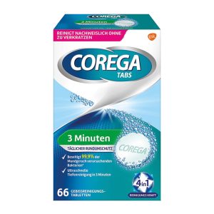 COREGA PASTILHAS LIMPEZA EM 3 MINUTOS PROTEÇÃO TOTAL DIÁRIA 4EM1 66UNDS