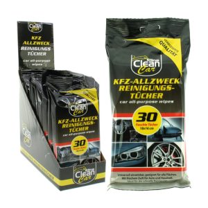 ELINA CLEAN CAR TOALHITAS DE LIMPEZA PARA VEÍCULOS 30UNDS 18X16CM