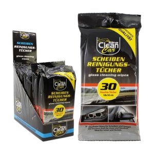 ELINA CLEAN CAR TOALHITAS DE LIMPEZA PARA VIDROS CARRO 30UNDS 18X16CM