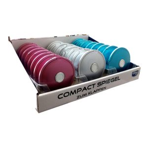 ELINA MED CAIXA EXPOSITORA C/ESPELHOS COMPACTOS DUPLOS PK24