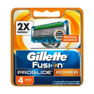 GILLETTE LAMINAS BARBEAR FUSION PROGLIDE POWER 4UND