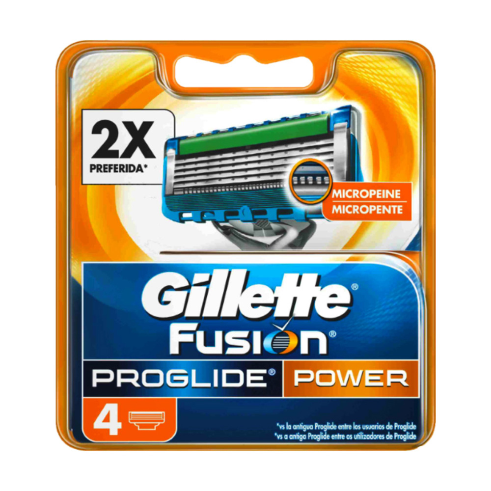 GILLETTE LAMINAS BARBEAR FUSION PROGLIDE POWER 4UND GILLETTE LAMINAS BARBEAR FUSION PROGLIDE POWER 4UND
