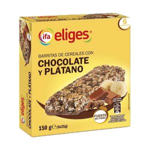 IFA ELIGES BARRITAS CEREAIS C/CHOCOLATE & BANANA PK(6X25G) 150GRS