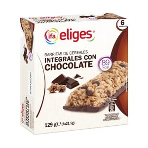 IFA ELIGES BARRITAS CEREAIS INTEGRAIS C/CHOCOLATE PK(6X21,5G) 129GRS
