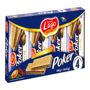 LAGO ELLEDI POKER WAFERS CACAU (PK4 X 45GRS) 180GRS