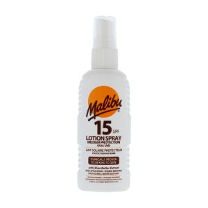 MALIBU SUN LOTION SPRAY WATER RESISTANT 15SPF 100ML