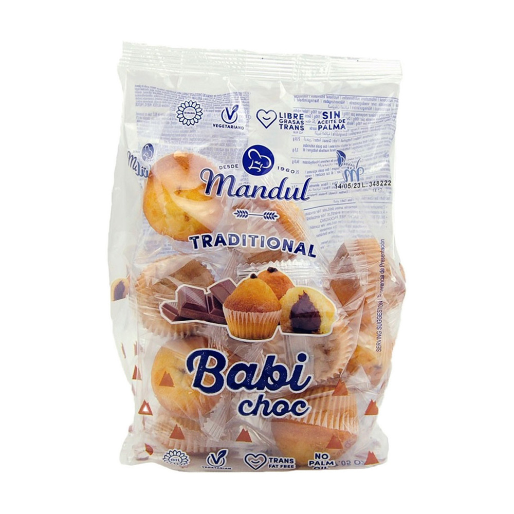 MANDUL MADALENAS DE CHOCOLATE MINI 200GRS MANDUL MADALENAS DE CHOCOLATE MINI 200GRS