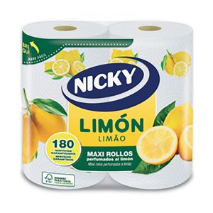 NICKY ROLOS DE COZINHA DECORADOS 2 FOLHAS C/FRAGRÂNCIA LIMÃO 24.4×24