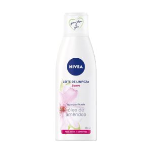 NIVEA LEITE LIMPEZA SUAVE ÁGUA PURIFICADA C/ÓLEO AMÊNDOA PELE SECA/SENSÍVEL 200M