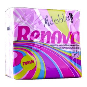 RENOVA GUARDANAPOS idobe! ROSA 2FOLHAS 60UND