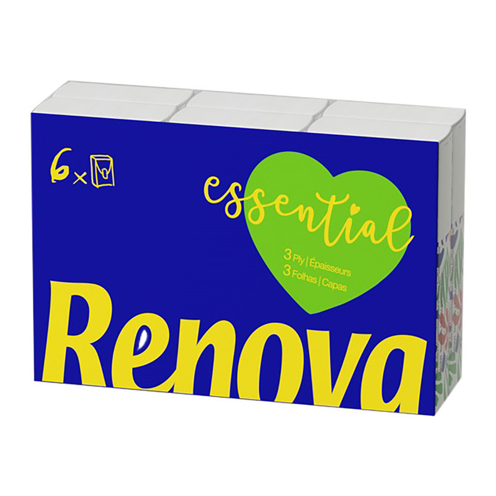 RENOVA LENÇOS PAPEL BRANCO PK6 RENOVA LENÇOS PAPEL BRANCO PK6
