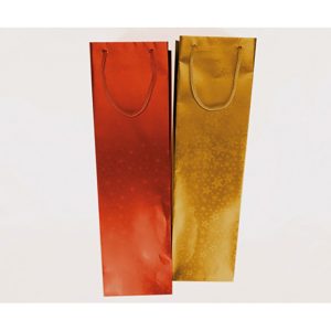 SACO PRESENTE P/GARRAFA HOLOGRAMA ESTRELAS 35x10CM