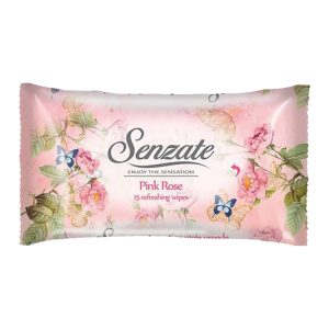 SENZATE TOALHITAS REFRESCANTES PINK ROSE 15UNDS