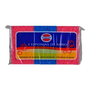 TOBAIN ESPONJAS DE BANHO RETANGULAR PK3