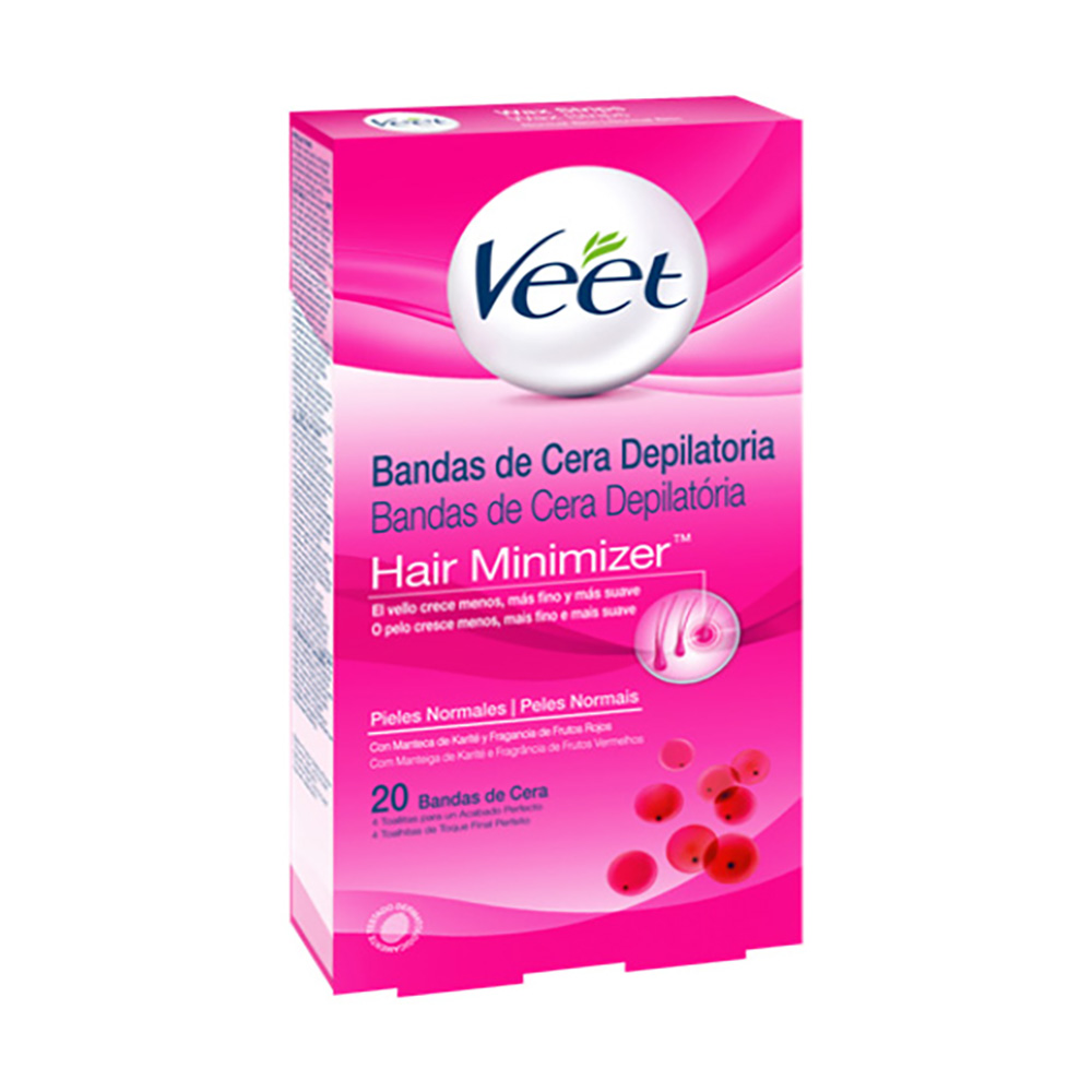 VEET BANDAS DE CERA CORPO PELES NORMAIS 16 BANDAS + 4 TOALHITAS VEET BANDAS DE CERA CORPO PELES NORMAIS 16 BANDAS + 4 TOALHITAS