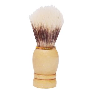 PINCEL BARBEAR CABO MADEIRA E ANEL DOURADO 9CM