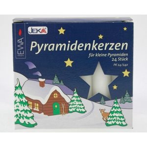 VELAS PIRAMIDE BRANCO 14X74CM 24UN