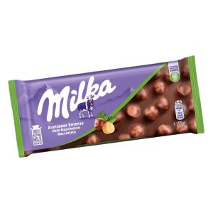 MILKA CHOCOLATE C/AVELÃS INTEIRAS 95GR