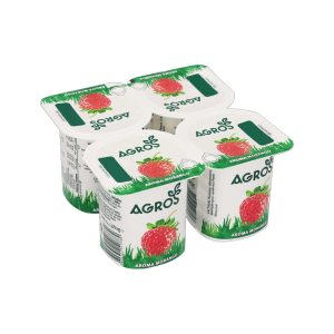 AGROS IOGURTE AROMA MORANGO 4X120GR