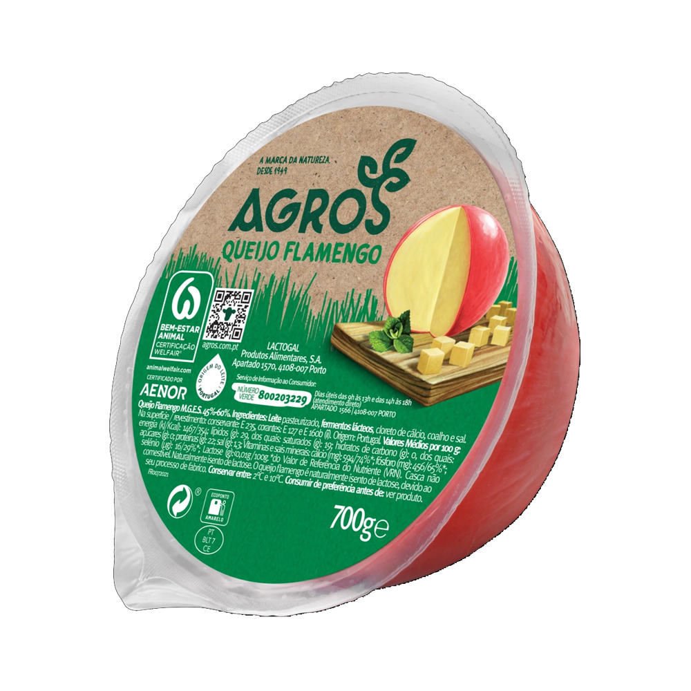 AGROS QUEIJO BOLA METADES 700GR AGROS QUEIJO BOLA METADES 700GR