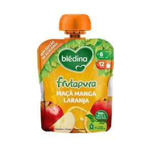 BLEDINA FRUTA PURA MAÇÃ/MANGA/LARANJA SAQ.85GR