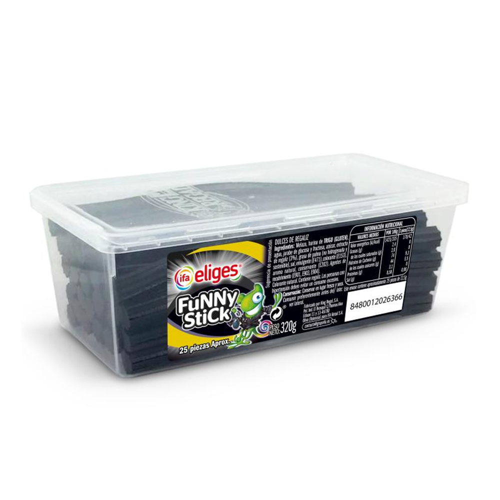 IFA ELIGES GOMAS FUNNY STICK NEGRO MACIZOTE 320GR IFA ELIGES GOMAS FUNNY STICK NEGRO MACIZOTE 320GR