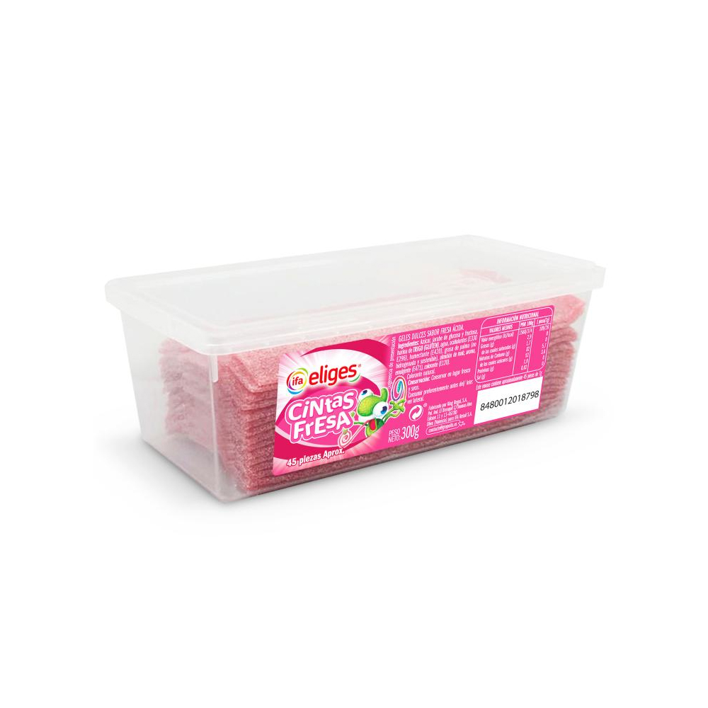 IFA ELIGES GOMAS TIRAS MORANGO ACIDAS 300GR IFA ELIGES GOMAS TIRAS MORANGO ACIDAS 300GR