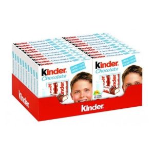 KINDER BARRITAS SNACK CHOCOLATE LEITE T4 50GRS PK20