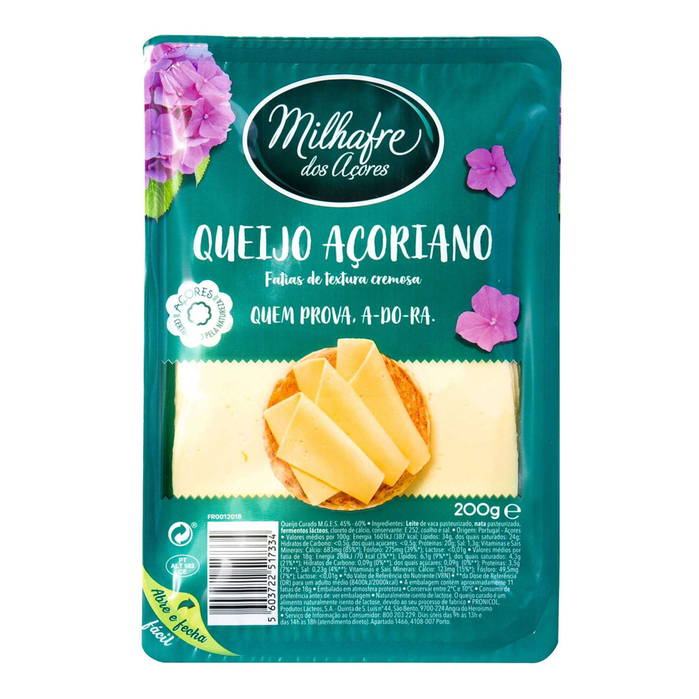 MILHAFRE QUEIJO AÇORES FATIAS 200GR MILHAFRE QUEIJO AÇORES FATIAS 200GR