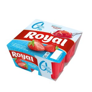 ROYAL GELATINA MORANGO 0% AÇÚCAR 4X90GR
