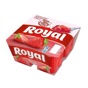 ROYAL GELATINA MORANGO 4X90GR