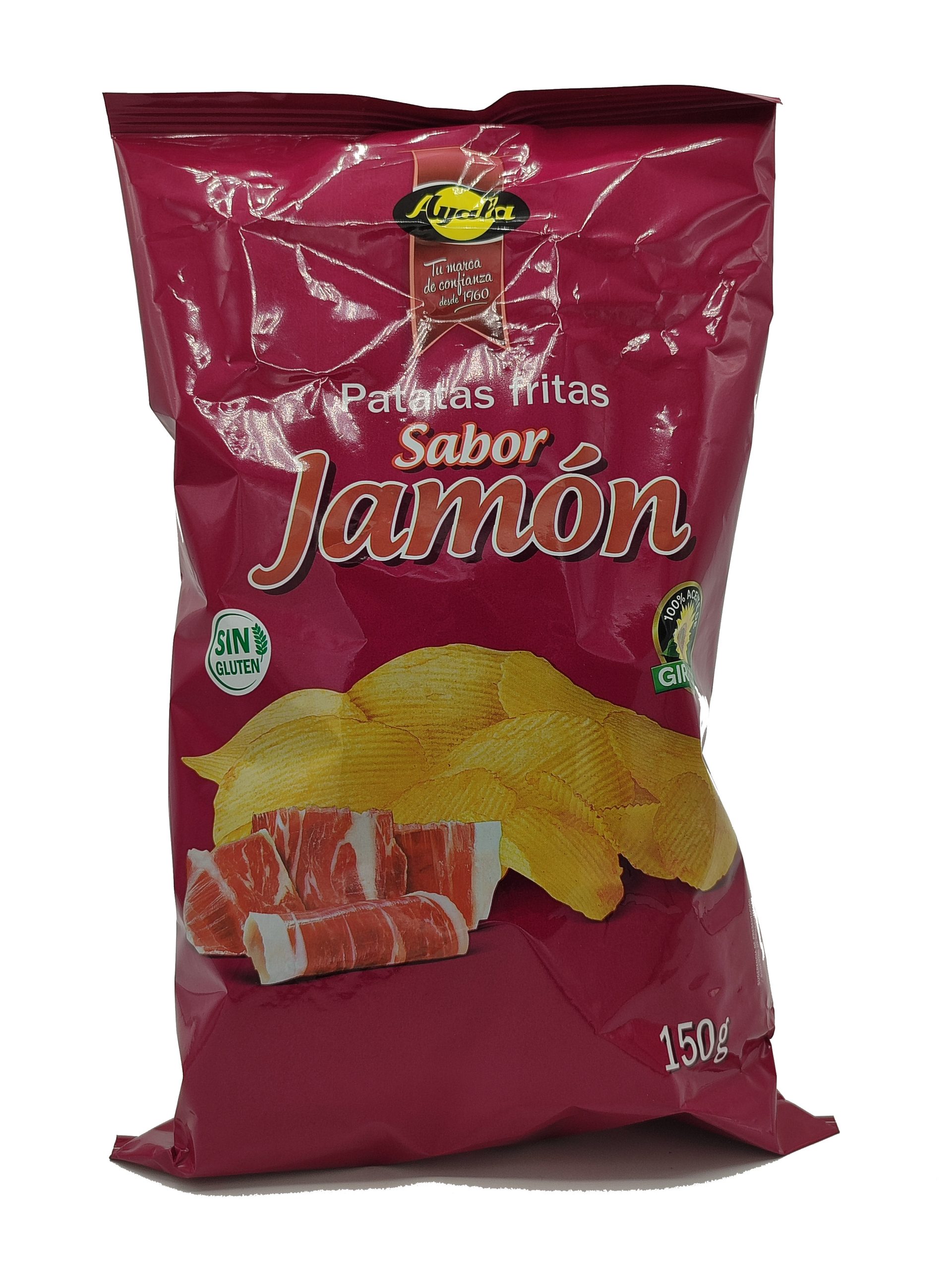 AYALA BATATAS FRITAS ONDULADAS C/SABOR PRESUNTO 150GRS AYALA BATATAS FRITAS ONDULADAS C/SABOR PRESUNTO 150GRS