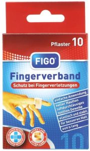 FIGO PENSOS CURATIVOS PARA DEDOS 10 UNIDADES 12X2CM